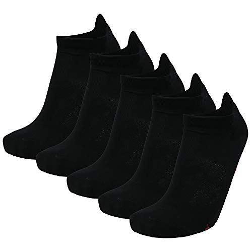 DANISH ENDURANCE Calcetines de Deporte Low Cut Pack de 5 (Negro, EU 39-42)