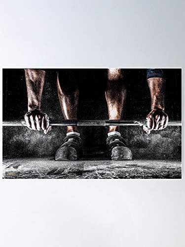 Deadlift Weight Powerlifting Bodybuilding Weightlifting Building Muscle Dead Regalo para la decoración del hogar Wall Art Print Poster 11.7 x 16.5 inch