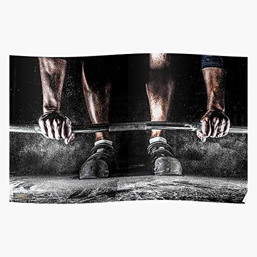 Deadlift Weight Powerlifting Bodybuilding Weightlifting Building Muscle Dead Regalo para la decoración del hogar Wall Art Print Poster 11.7 x 16.5 inch