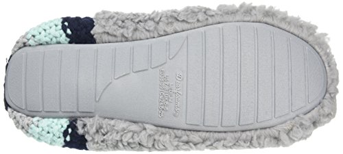 Dearfoams Pile Scuff w/Sweater Knit Heel, Zapatillas de Estar por casa para Mujer, Trineo Blanco, 36/37 EU