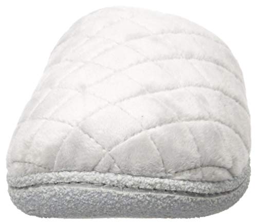 Dearfoams Zuecos de terciopelo para mujer, Gris (Sleet), X-Large