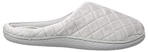 Dearfoams Zuecos de terciopelo para mujer, Gris (Sleet), X-Large