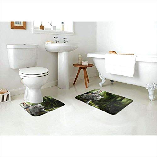 Decoración del hogar Alfombras y moquetas Alfombras de baño Hogar y cocina Anime Spirited Away No Face Man Bathroom Antiskid Pad Non-Slip Bath Carpet Floor Mat Rug 2 Sets -Floor Mat+U-Shaped Pad, Toil