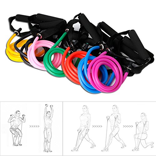 dedepeng - Comba de saltar, fitness, dispositivo de deporte para el hogar, resistencia de banda, cuerda de manguera, látex, ejercicios elásticos para gimnasio, yoga, pilates