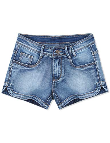 Demon&Hunter 601 Shorts Series Mujer Pantalones Vaqueros Cortos Jeans DH6001(28)