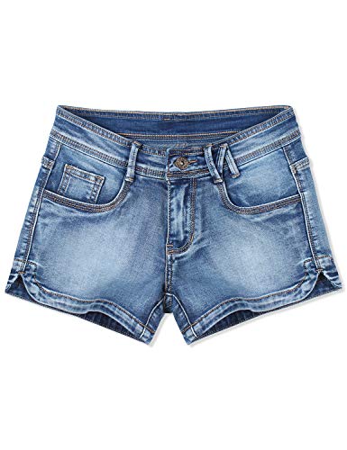 Demon&Hunter 601 Shorts Series Mujer Pantalones Vaqueros Cortos Jeans DH6001(28)