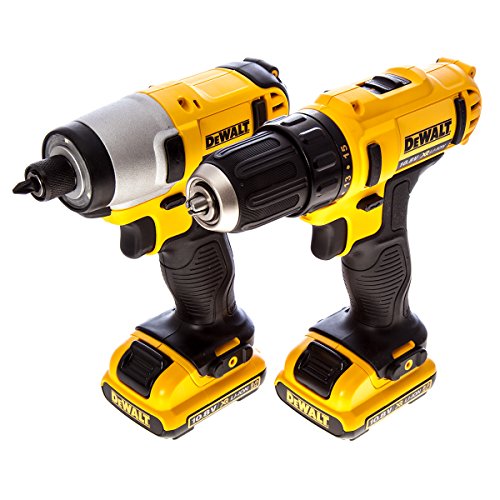 Dewalt DCK211D2T-QW DCK211D2T-QW-KIT 10,8V = Taladro Atornillador Impacto XR + Organizador TSTAK V con 2 baterías Li-Ion 2,0Ah, 1840 W, 10.8 V, Negro/Amarillo