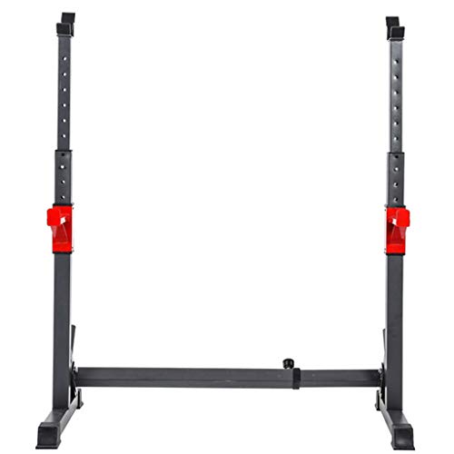 DFANCE Ajustable Barbell Rack Jaula Sentadillas Bodybuilding Banca Press Rack Pesas para Trabajo Pesado Barra Squat Rack Stands Olympic Bar Bench Home Gym Fitness Fitness Squat Stands, Negro