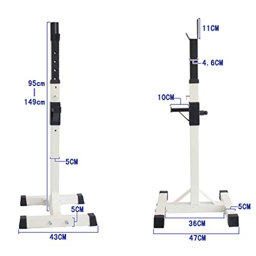 DFANCE Bastidores de Sentadillas/Squat Rack, Soportes de Sentadillas Ajustables Bastidor de Press de Banca Rack MusculacióN de Entrenamiento de Fuerza Equipo de Gimnasia en Interiores, Carga 250 Kg