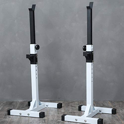 DFANCE Estante Ajustable con Barra Racks de Sentadillas para Bancos de Pesas, Racks de Entrenamiento de Fuerza Rack de Press de Banca, Portatil de Sentadillas de Interior PortáTil Powerlifting Rack