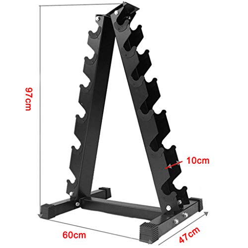 DFANCE Rack para Mancuernas Rack de Peso con Marco en A de 6 Niveles para Mancuernas, 200 kg de Capacidad de Peso Soporte para Mancuernas Soporte para Mancuernas para Almacenamiento de Mancuernas