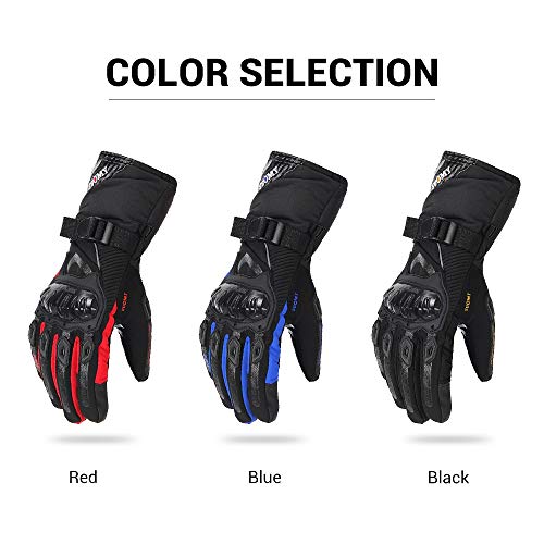 Dgtyui Guantes de Moto Guantes de Invierno para Hombre, Resistentes al Viento y al frío Guantes de Moto con Pantalla táctil - SU-09 Verde XMX España