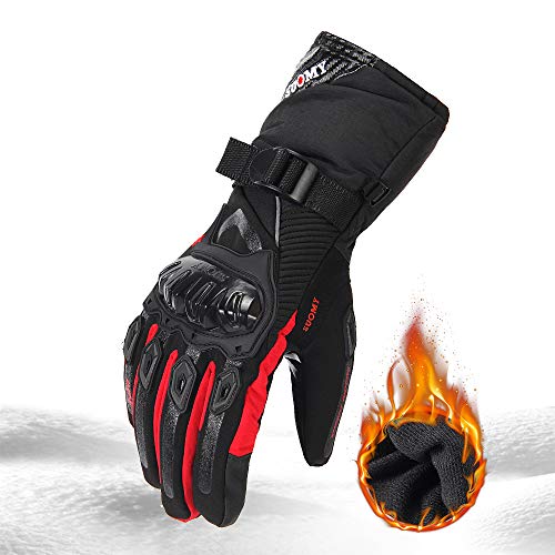 Dgtyui Guantes de Moto Guantes de Invierno para Hombre, Resistentes al Viento y al frío Guantes de Moto con Pantalla táctil - SU-09 Verde XMX España