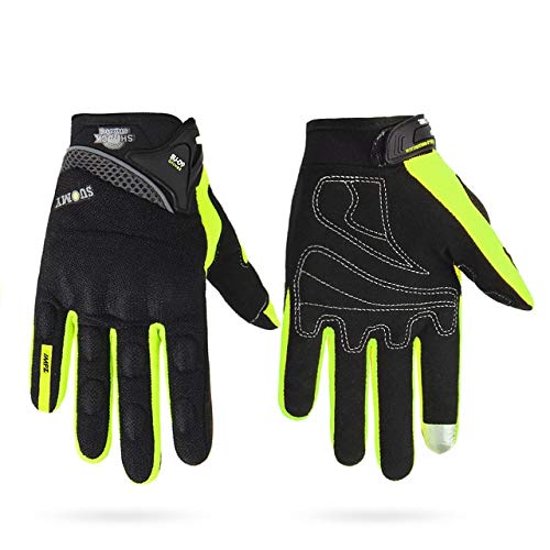 Dgtyui Guantes de Moto Guantes de Invierno para Hombre, Resistentes al Viento y al frío Guantes de Moto con Pantalla táctil - SU-09 Verde XMX España