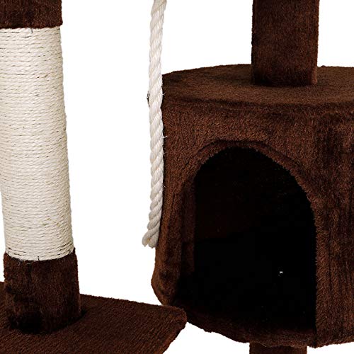 dibea Árbol rascador para Gatos, 112 cm (marrón)