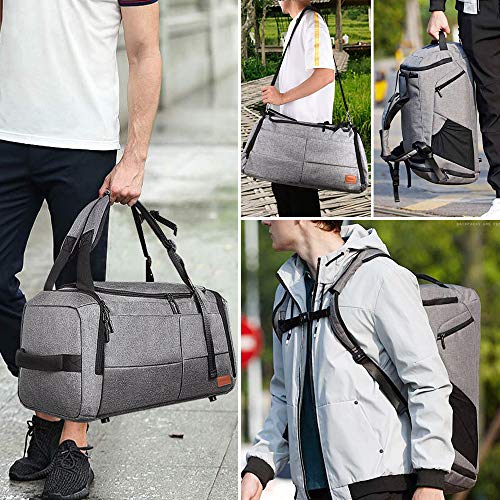 DINOKA Bolsa Deportiva 50L, Bolsa Deporte, Bolsas Gimnasio Mujer y Hombre de Grande Viaje Impermeable Compartimento para Zapatos,Separada en Seco y Húmedo Bolsos de Viaje Deportivos Grande