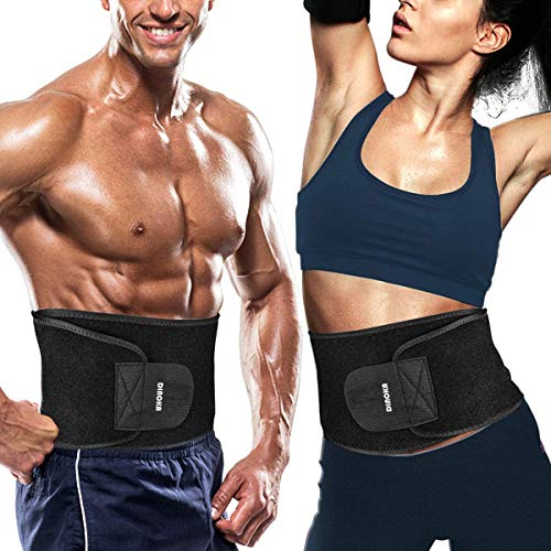 DINOKA Faja Reductora Mujer Adelgazante, Faja Lumbar Hombre Mujer Ajustable ，Tela de Neopreno Seguro , Quema de Grasa, Cinturón de Fitness Suave para Hacer El Ejercicio,Yoga