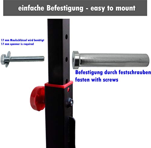 Dip Barren Dip Station Paralleltts - Barra paralela para montaje en soporte de sentadillas Squat Power Rack también como soporte para pesas, soporte para pesas