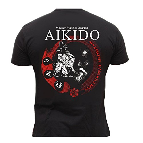 Dirty Ray Artes Marciales MMA Aikido camiseta hombre T-shirt DT20 (L)