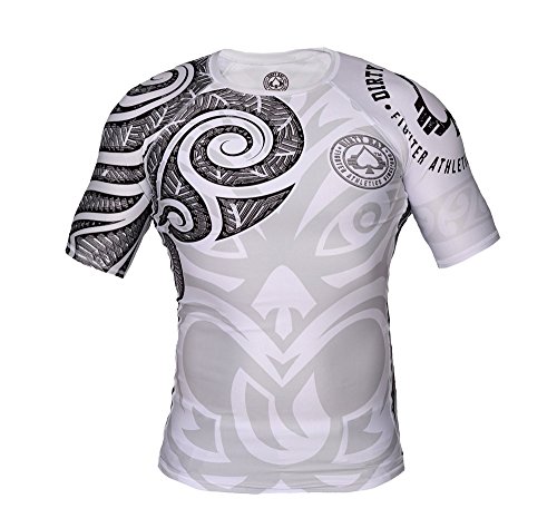 Dirty Ray Artes Marciales MMA Tribal Tattoo camiseta rashguard hombre RG4 (L)