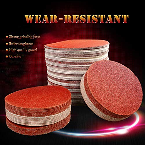 Disco de Lija - WENTS 100 piezas 50 mm Grano Cada Discos de Pulir Velcro Recambios de lijas Discos autoadhesivos de papel 80/100/180/240/600/800/1000/1200/2000/3000