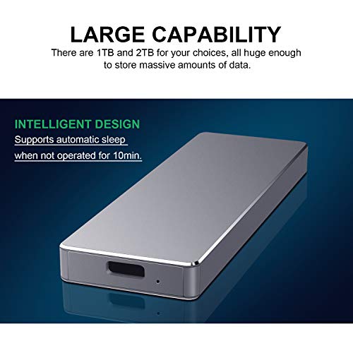 Disco Duro Externo 2tb Type C USB 3.1 para Mac, PC, MacBook, Chromebook, Xbox (2tb, Azul)