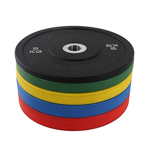 Discos de Pesas Discos Olímpicos Color Olímpico de goma Barra Peso placas pegatina Placa con 2" placa de acero pesa de gimnasia por el entrenamiento de fuerza, pesas y Crossfit Discos de Pesas para Mu