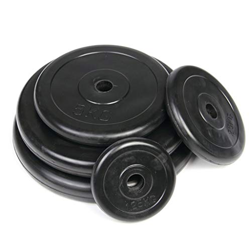 Discos de Pesas Discos Olímpicos Las placas con barra - Un par de fundición de hierro de 25 mm Peso Peso discos agujero fraccional Placas Barbells for el entrenamiento de fuerza con barra de agarre Pe