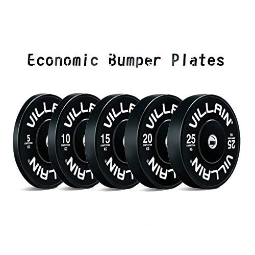 Discos de Pesas Discos Olímpicos Negro de goma placas de peso placas con barra parachoques Olímpico Placa pesas aparatos de ejercicios de fuerza Discos de Pesas para Musculación ( tamaño : 20kg )