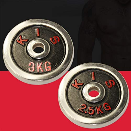 Discos de Pesas Las placas sola placa con barra de hierro fundido Peso de la pesa de Barra for pesas, placas estándar con barra perfectos for Powerlifting, Levantamiento de pesas, Crossfit, Gimnasio e