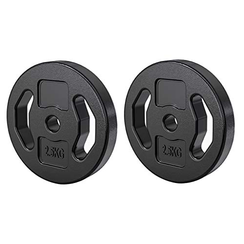 Discos de Pesas para Musculación Las placas con barra Juego de 2 discos olímpicos fraccionales placas con mancuernas con barra de hierro de 1 pulgada Grip placa colada for placas con barra mancuernas