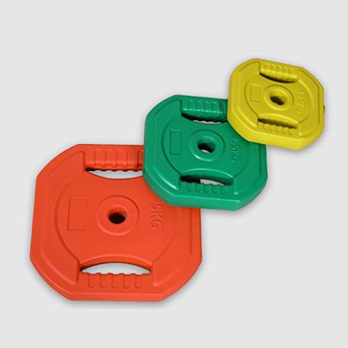 Discos de Pesas para Musculación Placas Olímpico fraccional Barbell estándar de 1 pulgada Grip Peso Placas, Placas de la pesa Barbell - Set de 2 pequeñas placas con barra mancuernas Peso Discos de Pes