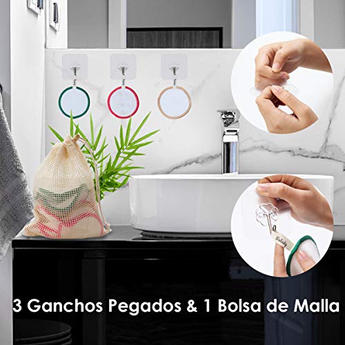 Discos Desmaquillantes Reutilizables Bambú Algodón Wolady 16 Almohadillas Desmaquillante Ecológicos Facial Lavables Maquillaje Remover Paño Limpieza Cara Todo Pieles Suave Basura Cero con Bolsa Lavado