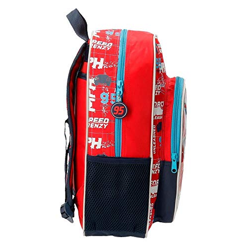 Disney Cars Speed Trails Mochila, 38cm, Rojo