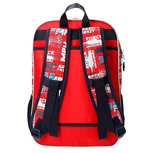 Disney Cars Speed Trails Mochila, 38cm, Rojo