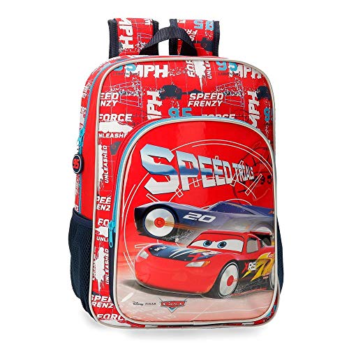 Disney Cars Speed Trails Mochila, 38cm, Rojo