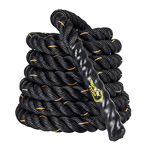 Display4top Cuerda de Batalla Battle Rope - Ancho de 38mm Poly Dacron 9m / 12m / 15m Longitud Ejercicio Cuerdas de Undulación (38mm * 12m)