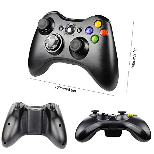 Diswoe Xbox 360 Controlador de Gamepad, Xbox 360 Inalámbrico Gamepad Controlador Joypad con Vibración Doble Ergonomía para Consola Microsoft Xbox 360, PC ( Windows 10/8.1/8/7/XP )