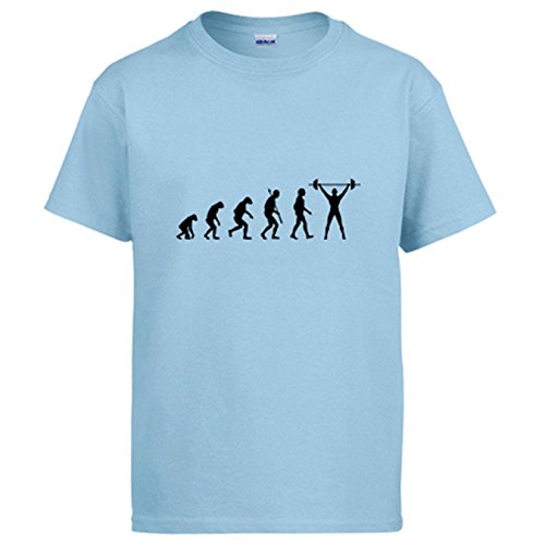 Diver Camisetas Camiseta Crossfit Evolution la evolución del Crossfit - Celeste, S