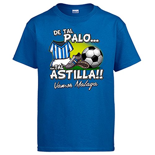 Diver Camisetas Camiseta De Tal Palo Tal Astilla Málaga fútbol - Azul Royal, XL