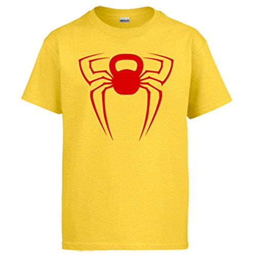 Diver Camisetas Camiseta Kettlebell Spider - Amarillo, L