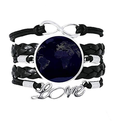 DIYthinker Mystery Space Planet Earth - Pulsera de piel trenzada para tejer