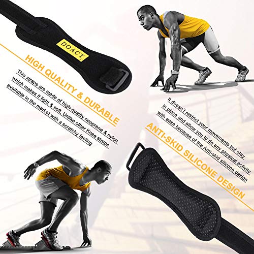 DOACT 2 pcs Rodillera Patella Correa, Correas de Rodilla Patella Compresión rótula Tendón Correa Rodillera Soporte para Artritis, Tenosinovitis Patelar y Condromalacia Adecuado Hombres y Mujeres