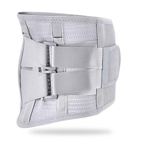DOACT Faja Lumbar para Hombres Mujeres, Cinturón de Apoyo Lumbar con Correas de Compresión Ajustables para Alivio del Dolor en Parte Baja de Espalda L(37"-47")