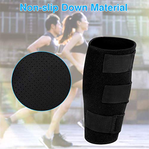 DOACT Muslo Compresion Soportes Ajustable Muslo de Apoyo Adecuado para Aliviar el Dolor de Pierna Aliviar Espasmos Musculares e Inflamación de Tendones por Tendinitis (Negro B)