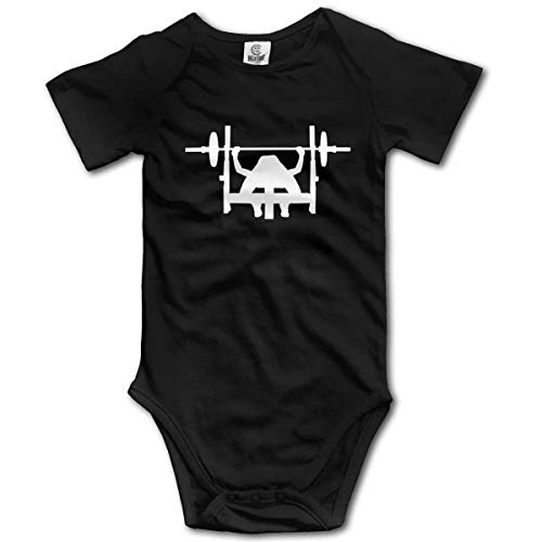 DODOD Powerlifting Press de banca Impreso Baby Girls Body de Manga Corta Trajes de Mono