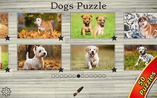 Dog Puzzles - Jigsaw Puzzle Game for Kids with Real Pictures of Cute Puppies and Dogs