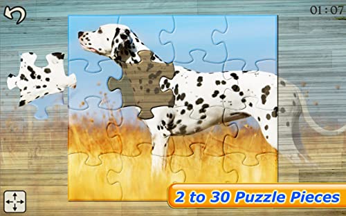 Dog Puzzles - Jigsaw Puzzle Game for Kids with Real Pictures of Cute Puppies and Dogs