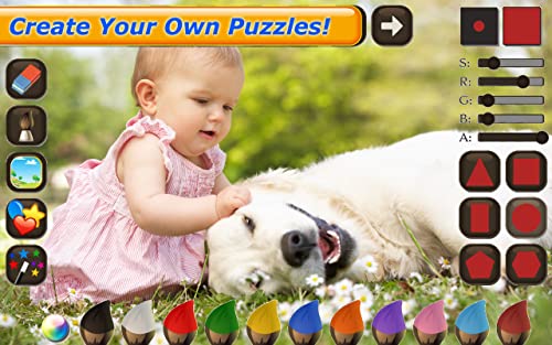 Dog Puzzles - Jigsaw Puzzle Game for Kids with Real Pictures of Cute Puppies and Dogs