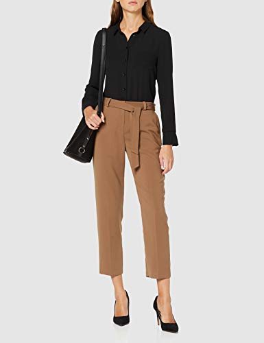 Dorothy Perkins Caramel Tie Trousers Pantalones, Blanco (Cream 190), 44 (Talla del Fabricante: 16) para Mujer